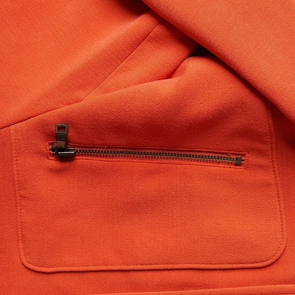 Ladies Banana Republic Jacket Size 6 With Zipper and Buttons Orange - Picture 2 of 9